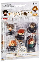 Set 5 figurek - razítek Harry Potter: Kouzelnický svět (výška 4 cm)
