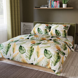 Bavlněné povlečení OLIVE 100% bavlna 1x 200x220 cm, 2x povlak 70x80 cm francouzské povlečení MyBestHome