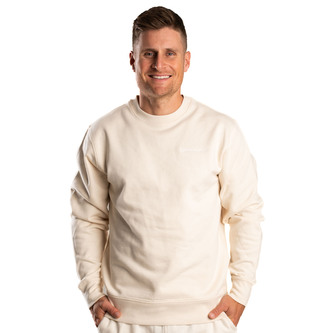 BrainMax unisex béžová mikina, BIO bavlna