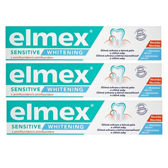 Elmex Bělicí zubní pasta pro citlivé zuby Sensitive Whitening 3 x 75 ml unisex
