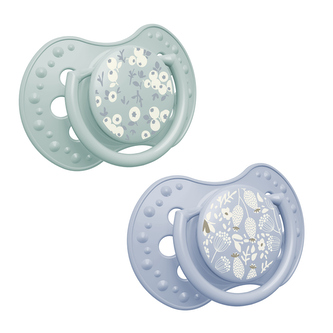 lOVI Dudlík silikonový dynamický BLOSSOM 6-18m 2 ks kluk