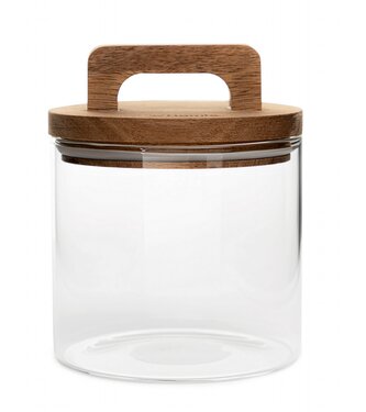 Skleněná dóza | CARLOS | s akátovou rukojetí | 0,55 l | 844138 Homla