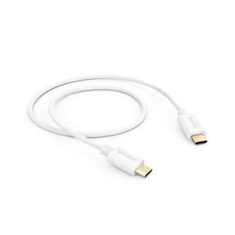 Hama kabel USB-C 2.0 typ C-C 1 m, bílá