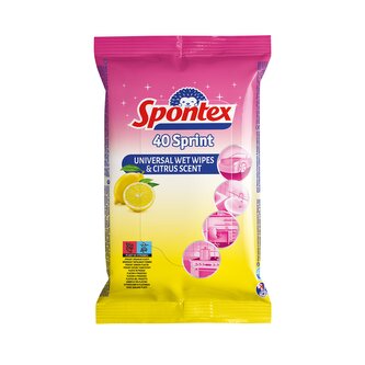 Spontex Sprint Citrus vlhčené univerzální utěrky 40 ks