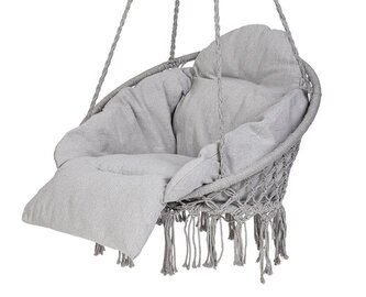 Zahradní houpačka čapí hnízdo s XXL polštářem, šedé 120kg