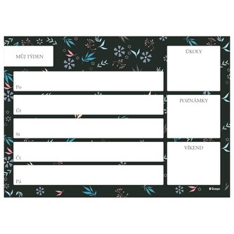 Týdenní plánovač Elegance, 29,7 × 21 cm