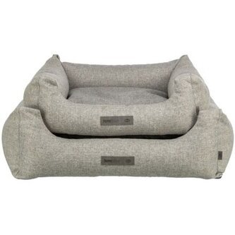 Pelech MATTEO, obdélníkový s polštářovým okrajem, tkanina, světlešedá - 60 x 50 cm