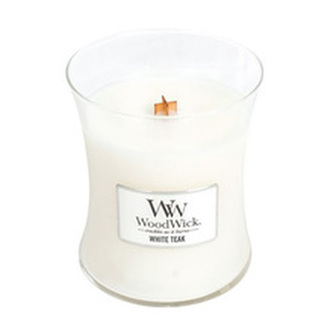 WoodWick Vonná svíčka váza White Teak 85 g unisex
