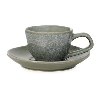 Šálek | ODELA | s podšálkem | zelený | 0,08 l | 887654 Homla