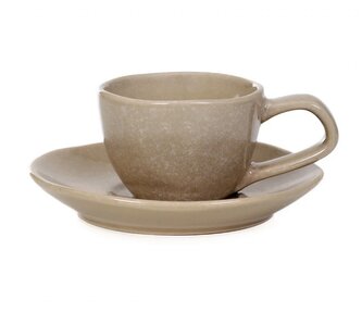 Šálek | ODELA | s podšálkem | béžová | 0,08 l | 887661 Homla