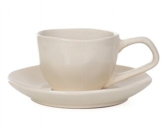 Šálek | ODELA | s podšálkem | krémový | 0,15 l | 887647 Homla