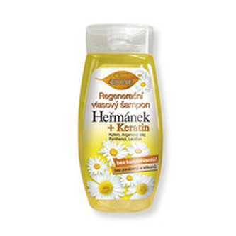 Bione Cosmetics Regenerační vlasový šampon Heřmánek + Keratin 260 ml unisex