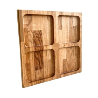 Dřevěný servírovací talíř čtverec 28 x 28 cm