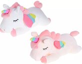 PLYŠ Baby jednorožec 35cm ležící duhový 2 barvy