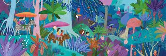 DJECO Panoramatické puzzle Procházka džunglí 200 dílků