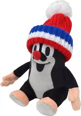 MORAVSKÁ ÚSTŘEDNA Krteček mluvící 20cm kulich trikolora na baterie Zvuk