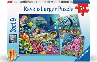 RAVENSBURGER Puzzle Život pod vodou 3x49 dílků