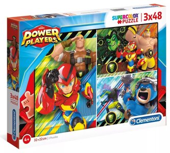 CLEMENTONI Puzzle Power Players 3x48 dílků