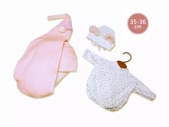 Llorens M635-66 obleček pro panenku miminko NEW BORN velikosti 35-36 cm