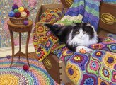 COBBLE HILL Puzzle Pohodlná kočka 1000 dílků
