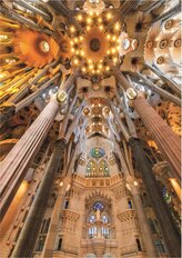 EDUCA Puzzle Sagrada Familia - interiér, Barcelona (Španělsko) 1000 dílků  + zdarma lepidlo