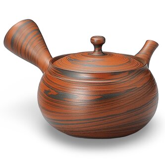 Japonská keramická konvice Kyusu červenohnědá 250 ml