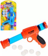 Pistole barevná 26cm set s 6 kuličkami svítícími ve tmě 2 barvy