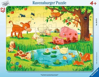 RAVENSBURGER Puzzle Zvířátka u rybníka 42 dílků