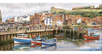 GIBSONS Panoramatické puzzle Whitby, Yorkshire 636 dílků
