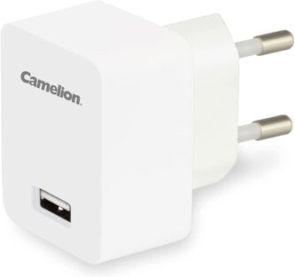 Camelion nabíječka do zásuvky AD568-DB, 1x USB 5V, 1A bílý