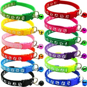 Obojek rozlišovací sada Paw 1x19-32cm 24ks  Mix barev