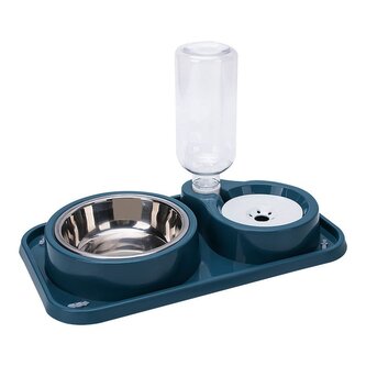 DvojMiska se zásobníkem vody Set 3v1 1000ml Růžová