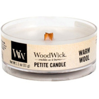 WoodWick Aromatická malá svíčka s dřevěným knotem Warm Wool 31 g unisex