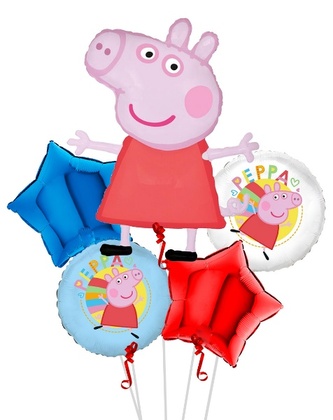 Sada fóliových balonků prasátko Peppa new - 5 ks - BP