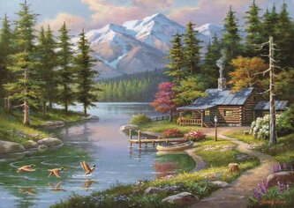 ANATOLIAN Puzzle Odpočívající kanoe 1500 dílků