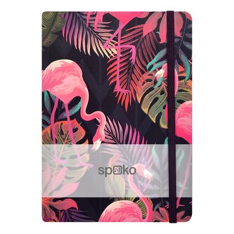 Spoko zápisník, Jungle IV (plameňák), A5, 75 g, 96 stránek, linkovaný