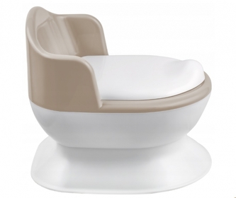 Dětský nočník, přenosná toaleta, bílá/béžová