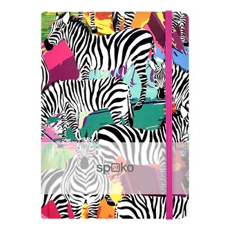 Spoko zápisník, JungleII (zebra), A5, 75 g, 96 stránek, linkovaný