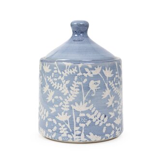 Keramická dóza - cukřenka MIRABELL | modrá se vzory | 10x14 cm | 877808 Homla
