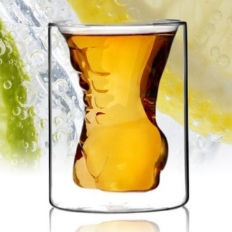 Svůdná sklenice Muž - průhlědná