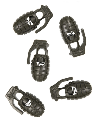 Brzdička na šňůrku Granát 10 ks - olivová