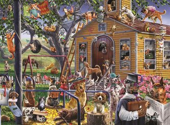 ANATOLIAN Puzzle Zlobiví psi 1000 dílků