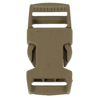 Spona/přezka plastová Nexus 2 cm 10 ks - coyote