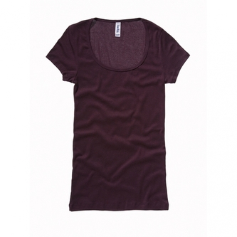 Tričko Bella Sheer Mini Rib - fialové, L