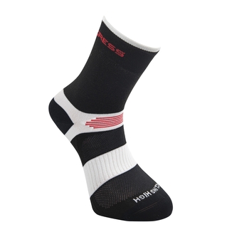Cyklistické ponožky Progress Cycling High Sox - černé-bílé, 6-8