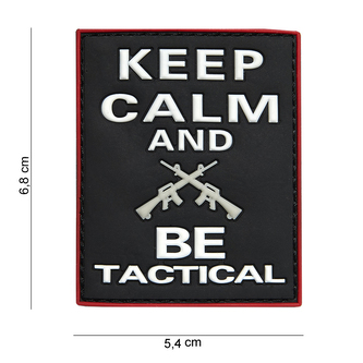 Gumová nášivka 101 Inc Keep Calm And Be Tactical - černá