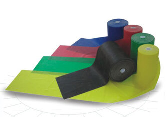 Gumová stuha GYMY na cvičení 1,2m -extra slabá 0,20mm -žlutá