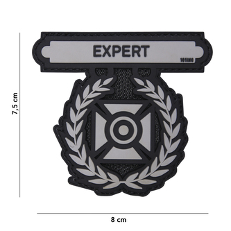 Gumová nášivka 101 Inc Expert - šedá