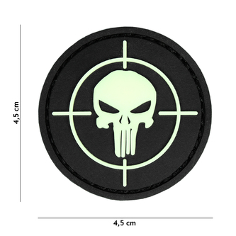 Gumová nášivka 101 Inc Punisher Sight - svítící