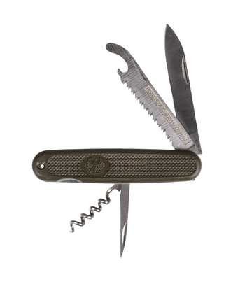 Vojenský kapesní nůž německého Bundeswehru - olivový